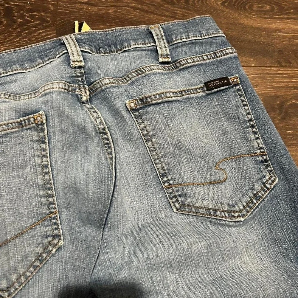 Men's Silver jeans co light wash straight leg denim jeans pants Size 34x34